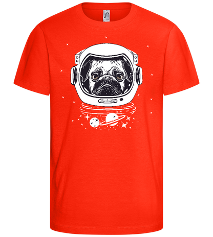 Space Dog Design - Comfort kids fitted t-shirt_RED_front