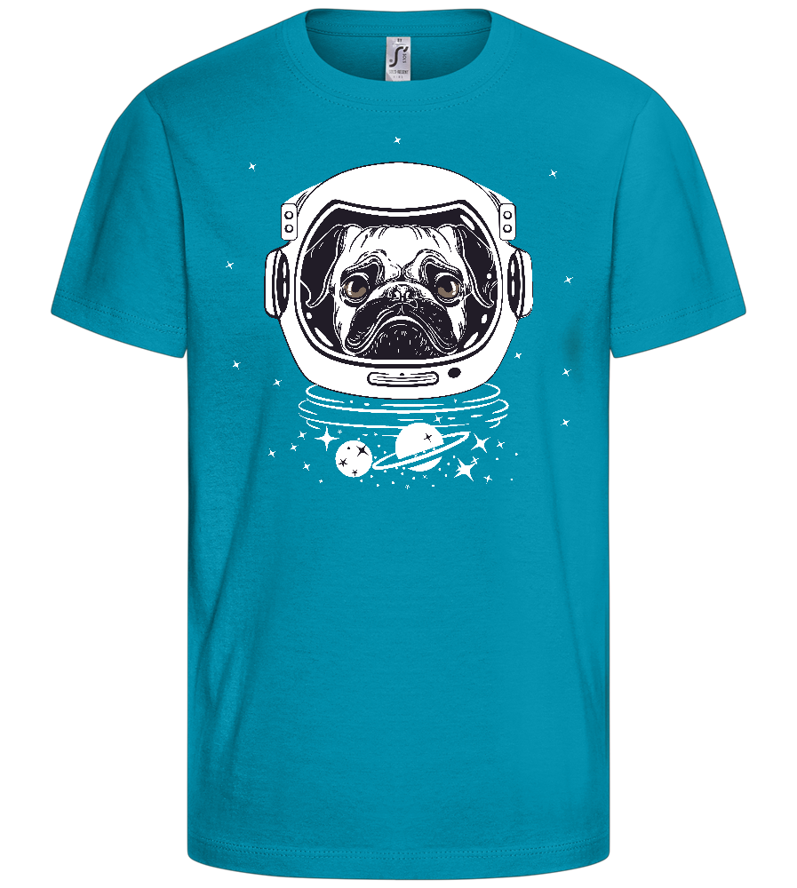 Space Dog Design - Comfort kids fitted t-shirt_TURQUOISE_front