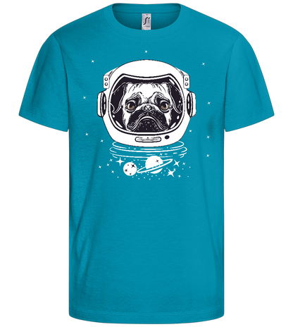 Space Dog Design - Comfort kids fitted t-shirt_TURQUOISE_front