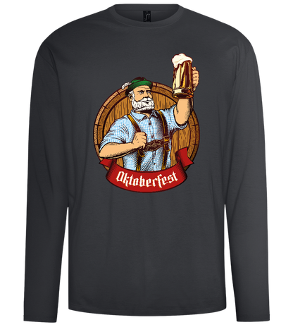 Oktoberfest Man Design - Comfort men's long sleeve t-shirt_DARK GRAY_front