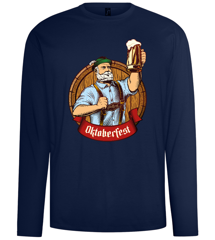 Oktoberfest Man Design - Comfort men's long sleeve t-shirt_MARINE_front