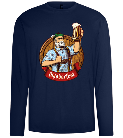 Oktoberfest Man Design - Comfort men's long sleeve t-shirt_MARINE_front