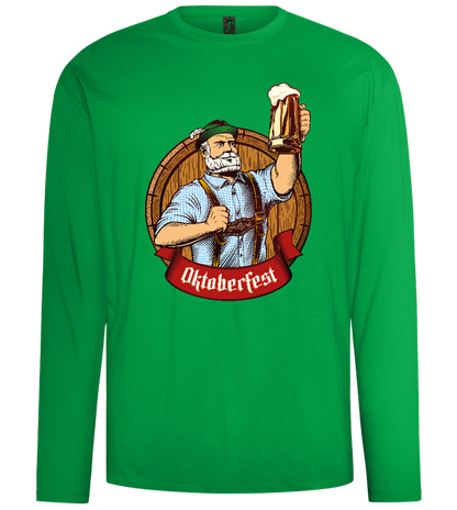 Oktoberfest Man Design - Comfort men's long sleeve t-shirt_MEADOW GREEN_front