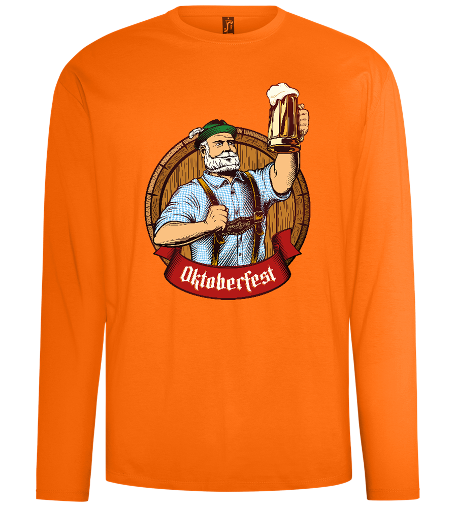 Oktoberfest Man Design - Comfort men's long sleeve t-shirt_ORANGE_front