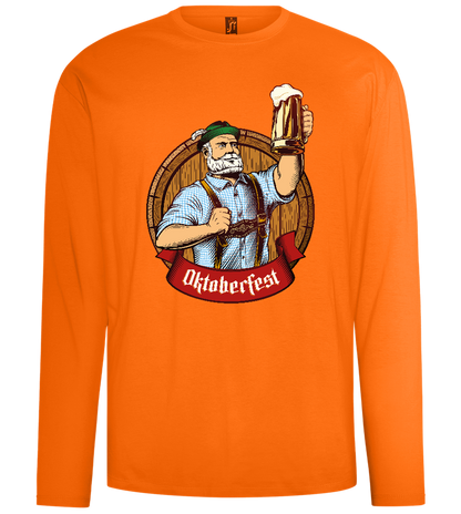 Oktoberfest Man Design - Comfort men's long sleeve t-shirt_ORANGE_front