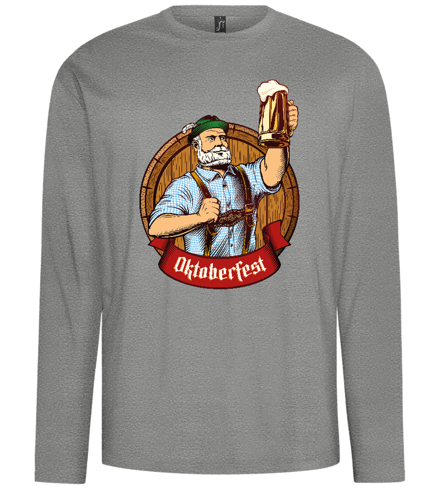 Oktoberfest Man Design - Comfort men's long sleeve t-shirt_ORION GREY_front