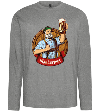 Oktoberfest Man Design - Comfort men's long sleeve t-shirt_ORION GREY_front