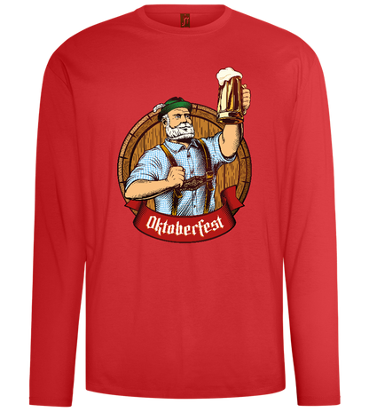 Oktoberfest Man Design - Comfort men's long sleeve t-shirt_RED_front