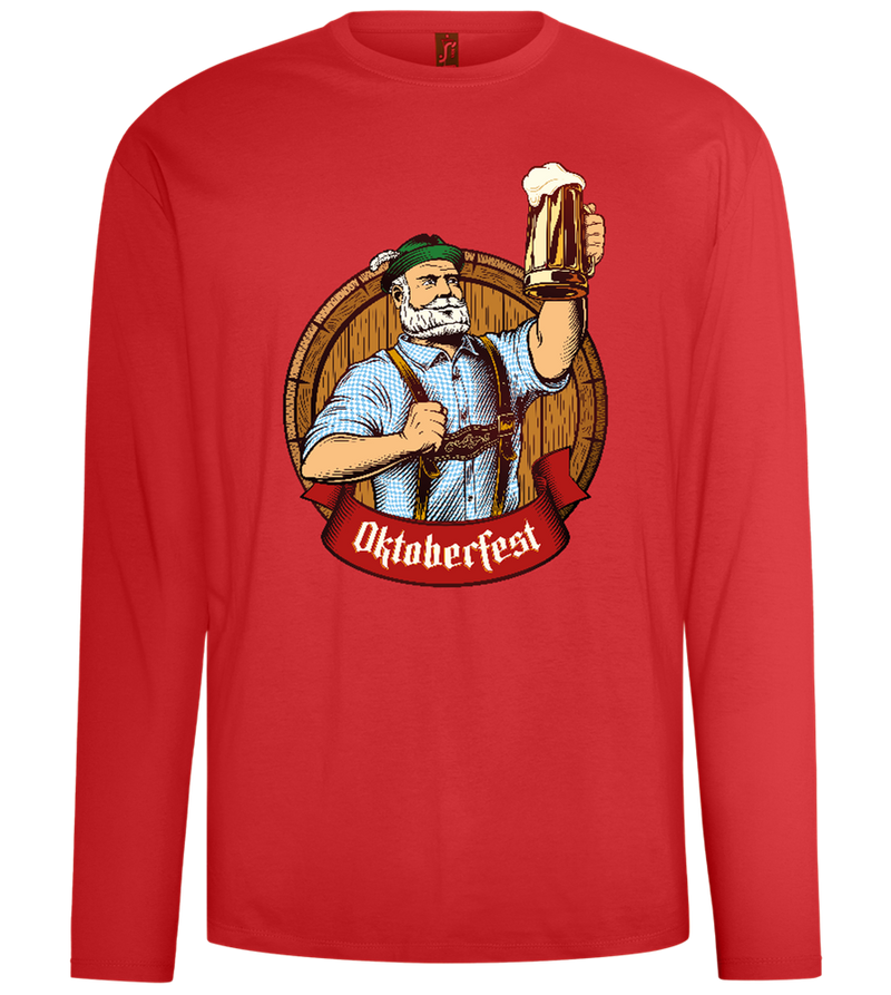 Oktoberfest Man Design - Comfort men's long sleeve t-shirt_RED_front