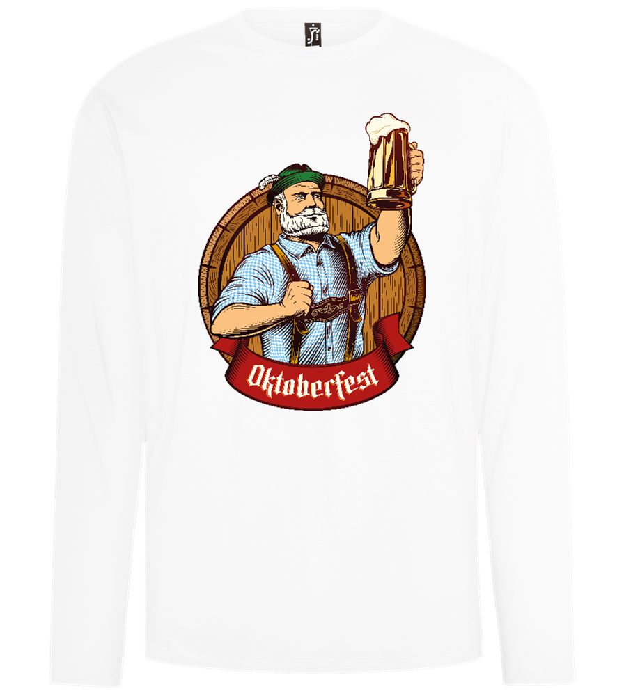 Oktoberfest Man Design - Comfort men's long sleeve t-shirt_WHITE_front