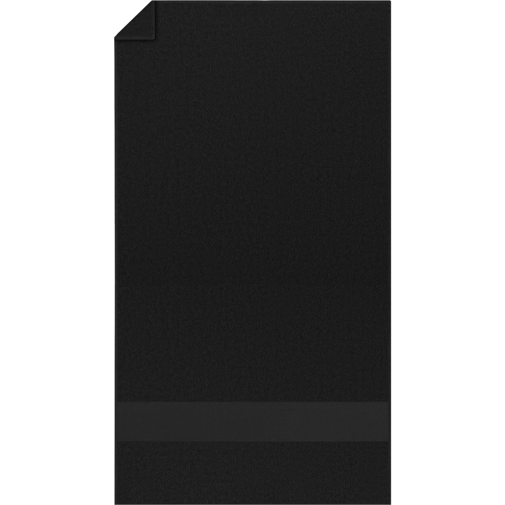 Organic Cotton Towel 50x30cm_BLACK_front