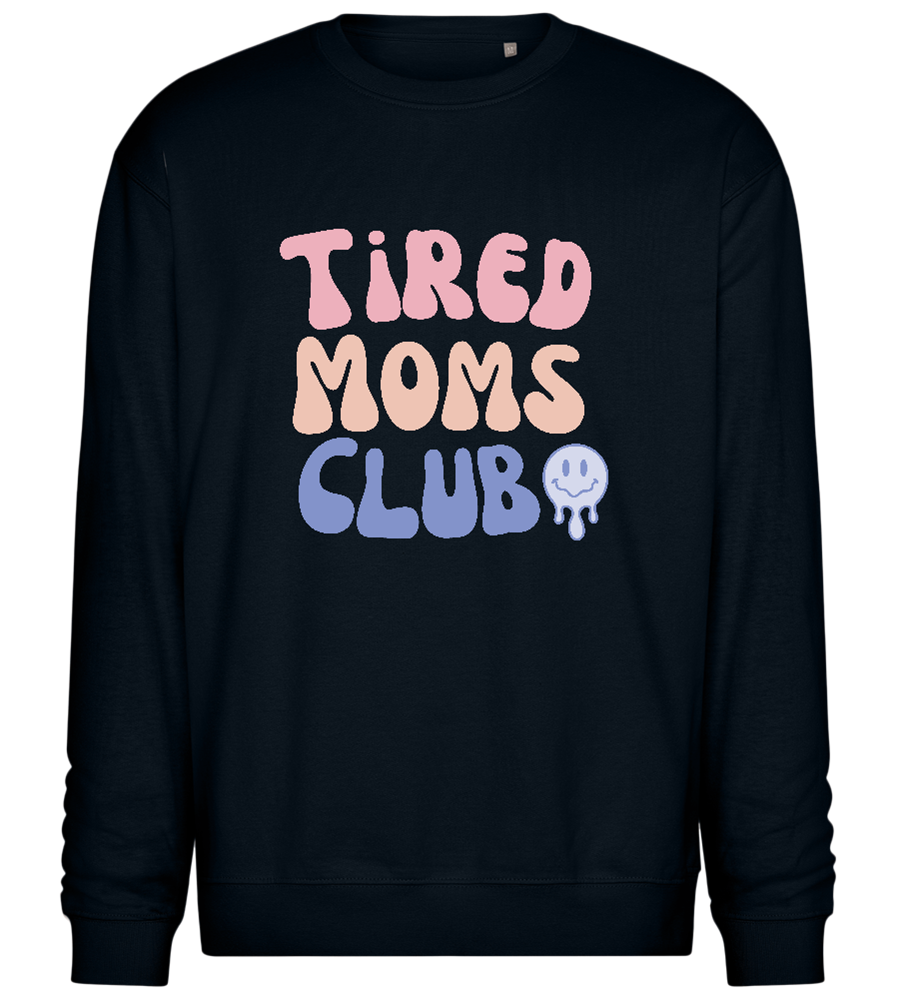 Tired Moms Club Design - Comfort Essential Unisex Sweater_BLACK_front