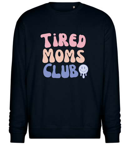 Tired Moms Club Design - Comfort Essential Unisex Sweater_BLACK_front