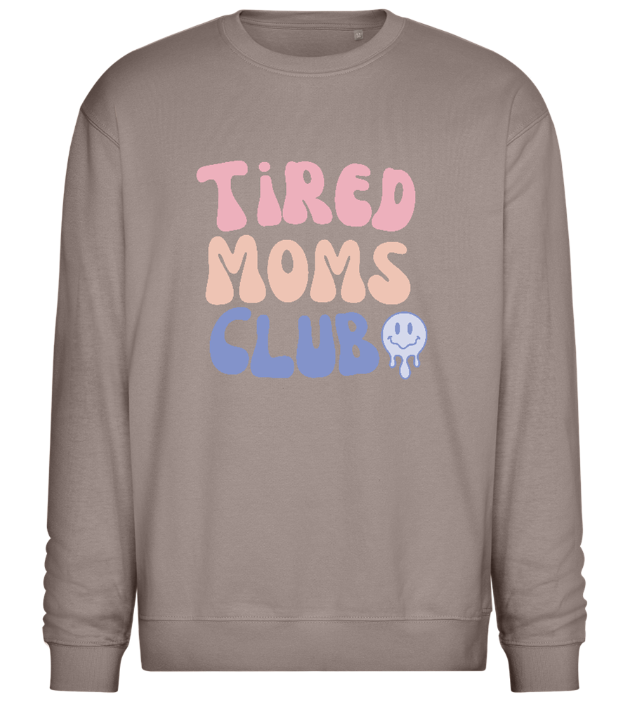 Tired Moms Club Design - Comfort Essential Unisex Sweater_CHARCOAL CHIN_front