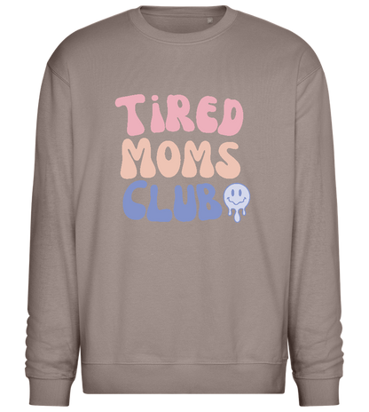 Tired Moms Club Design - Comfort Essential Unisex Sweater_CHARCOAL CHIN_front