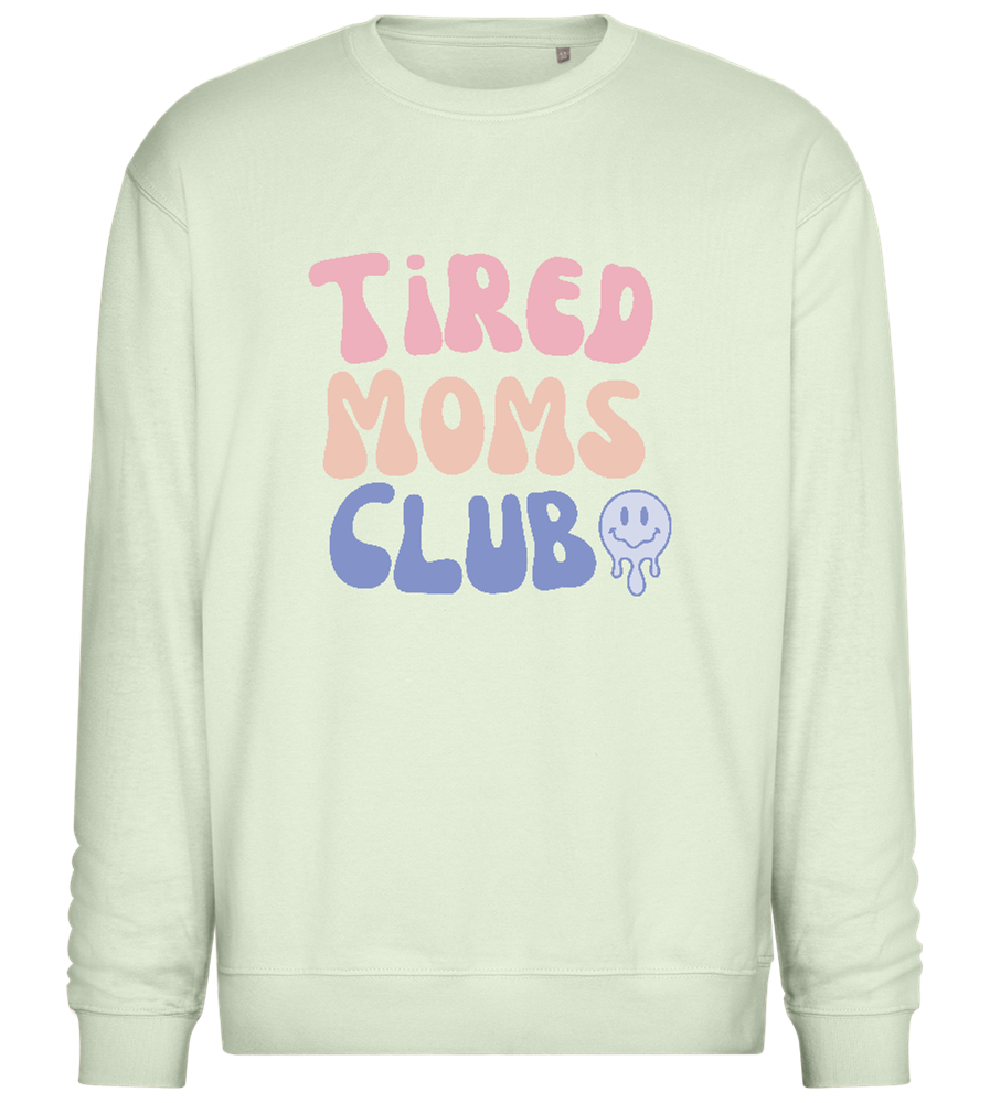 Tired Moms Club Design - Comfort Essential Unisex Sweater_CREAMY GREEN_front