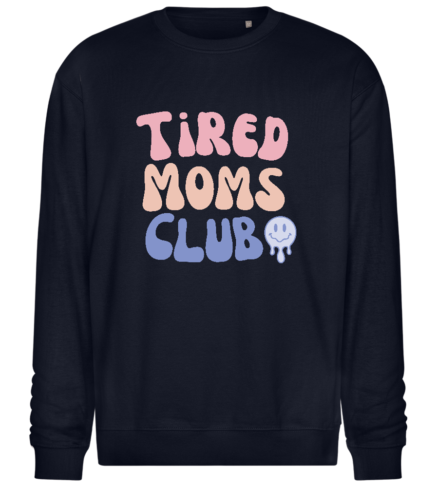 Tired Moms Club Design - Comfort Essential Unisex Sweater_FRENCH NAVY_front