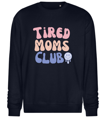 Tired Moms Club Design - Comfort Essential Unisex Sweater_FRENCH NAVY_front