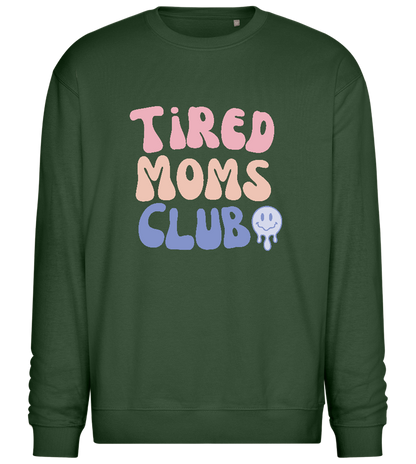 Tired Moms Club Design - Comfort Essential Unisex Sweater_GREEN BOTTLE_front