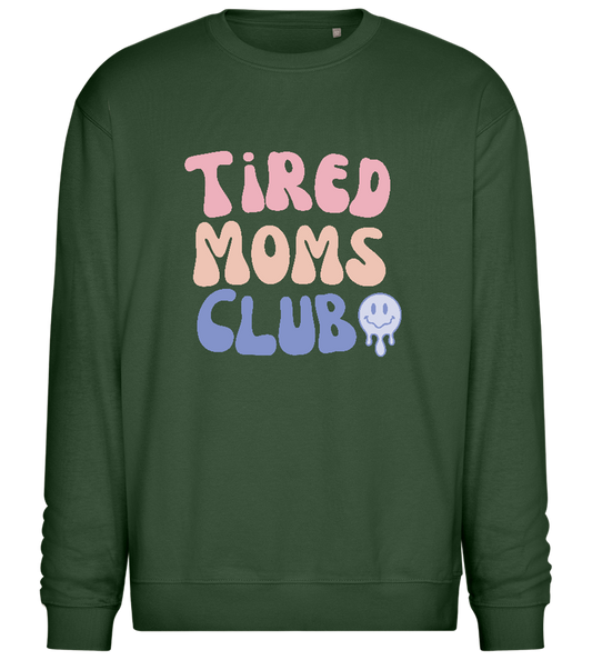 Tired Moms Club Design - Comfort Essential Unisex Sweater_GREEN BOTTLE_front