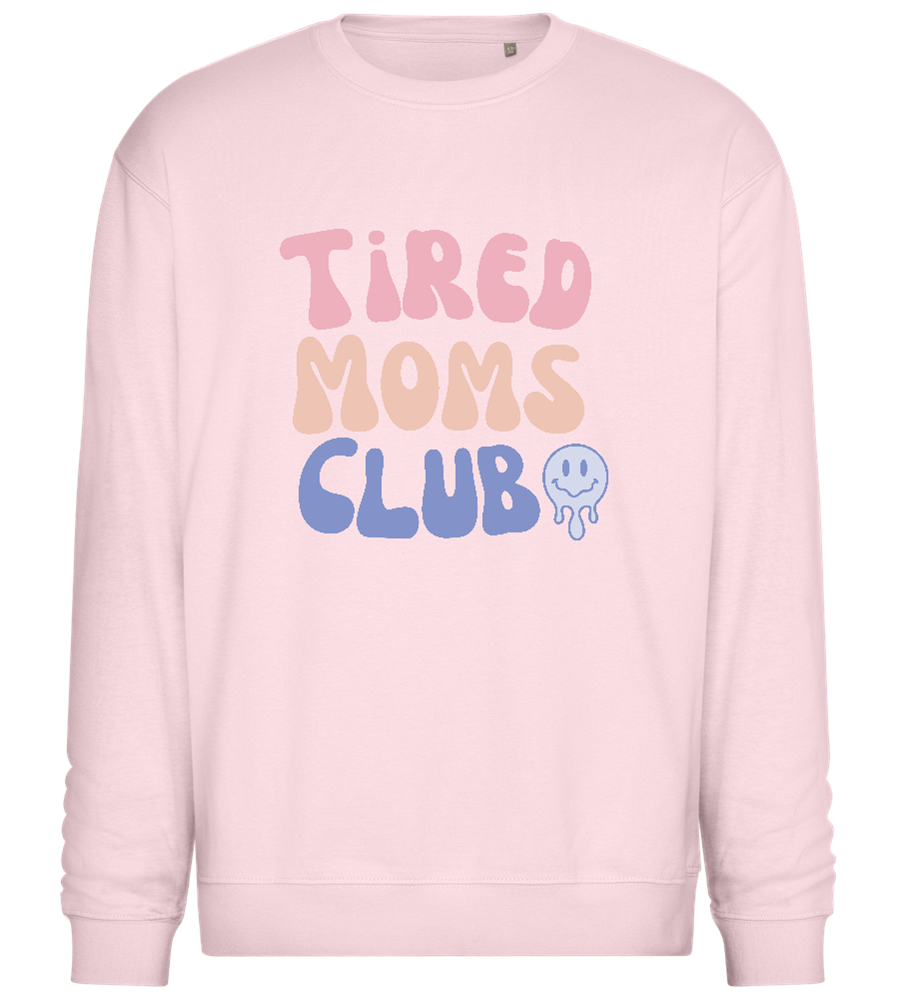 Tired Moms Club Design - Comfort Essential Unisex Sweater_LIGHT PEACH ROSE_front