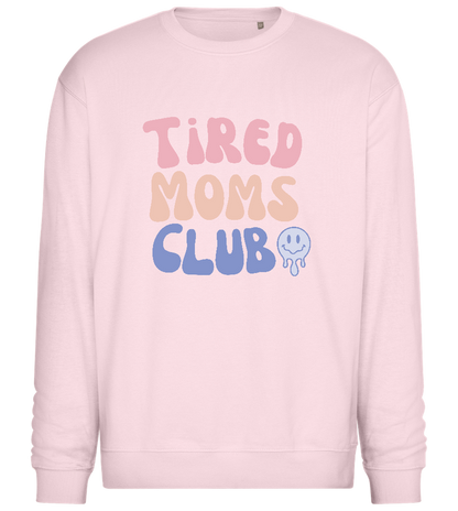 Tired Moms Club Design - Comfort Essential Unisex Sweater_LIGHT PEACH ROSE_front