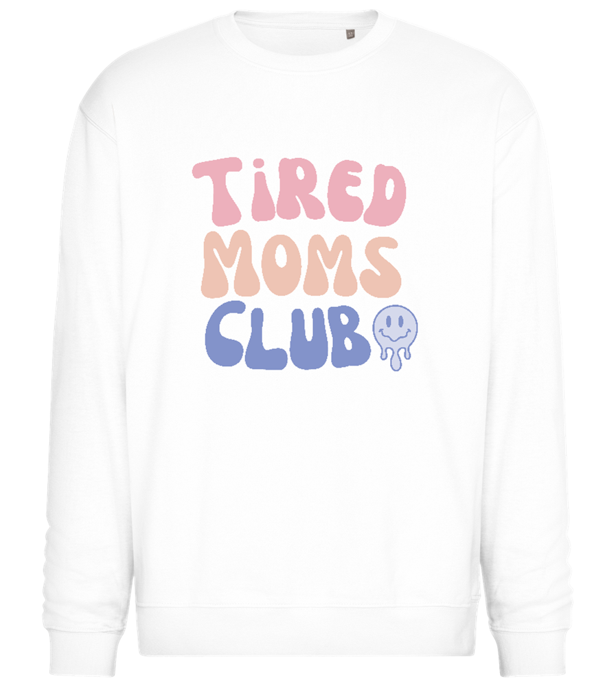 Tired Moms Club Design - Comfort Essential Unisex Sweater_WHITE_front