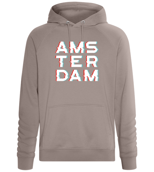 Glitched Amsterdam Design - Comfort unisex hoodie_CHARCOAL CHIN_front