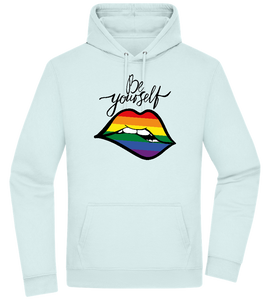 Be Yourself Rainbow Lips Design - Premium Essential Unisex Hoodie