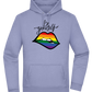 Be Yourself Rainbow Lips Design - Premium Essential Unisex Hoodie_BLUE_front