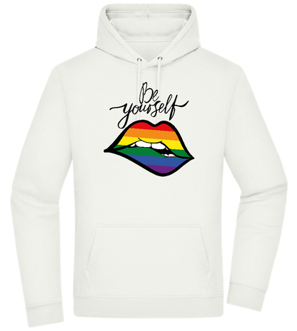 Be Yourself Rainbow Lips Design - Premium Essential Unisex Hoodie_CREAMY GREEN_front