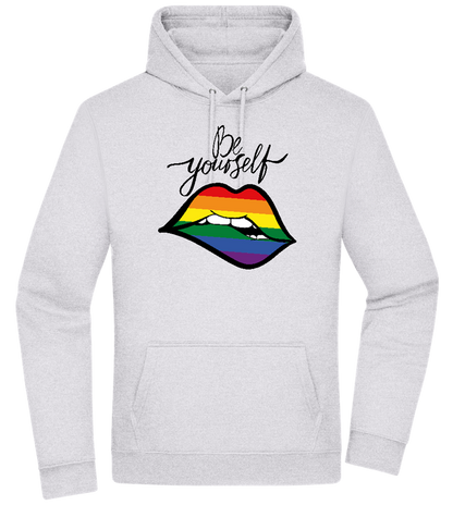 Be Yourself Rainbow Lips Design - Premium Essential Unisex Hoodie_ORION GREY II_front