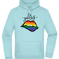 Be Yourself Rainbow Lips Design - Premium Essential Unisex Hoodie_POOL BLUE_front