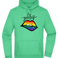 Be Yourself Rainbow Lips Design - Premium Essential Unisex Hoodie_SPRING GREEN_front