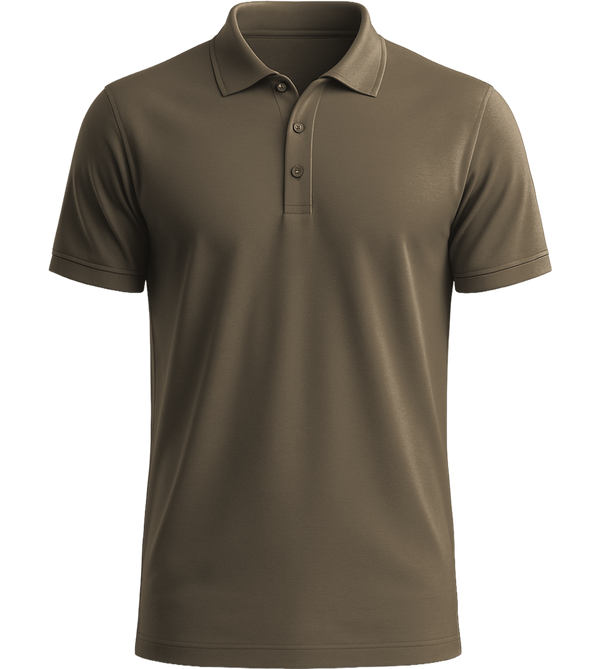 Basic men´s summer polo shirt_ARMY_front