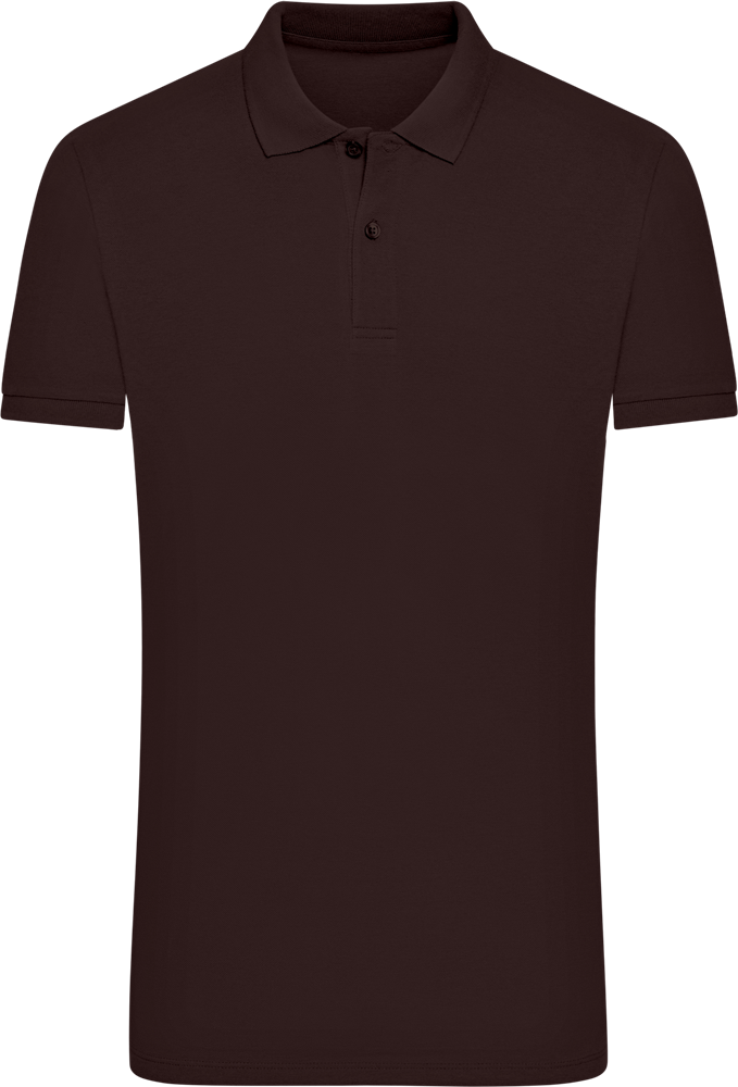 Comfort men´s summer polo shirt_CHOCOLATE_front