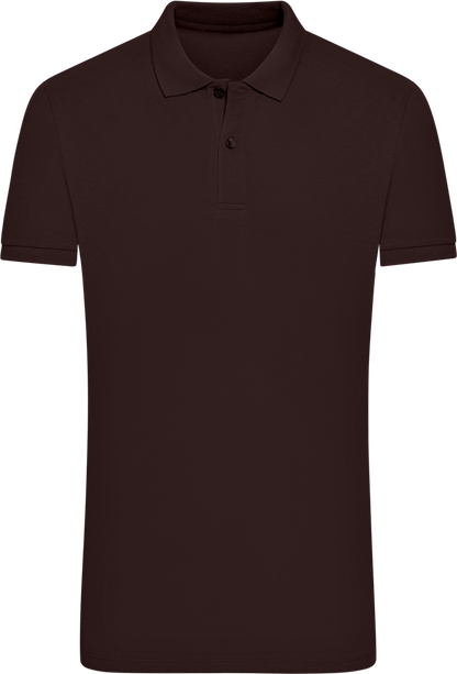 Comfort men´s summer polo shirt_CHOCOLATE_front
