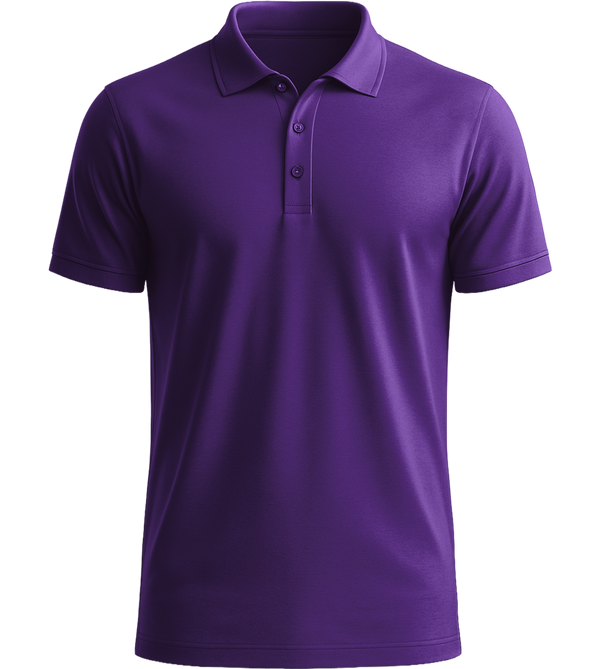 Basic men´s summer polo shirt_DARK PURPLE_front