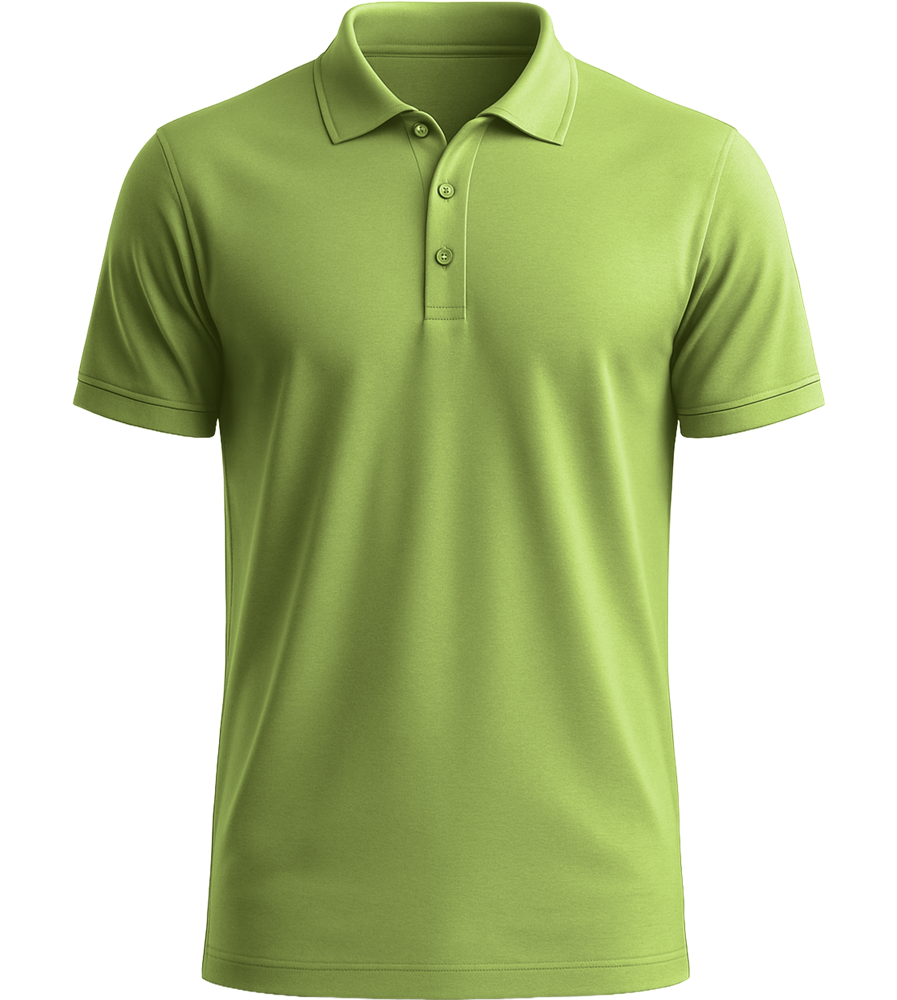 Comfort men´s summer polo shirt_GREEN APPLE_front