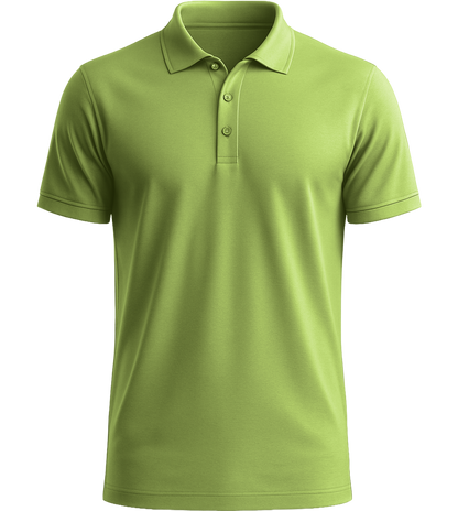 Comfort men´s summer polo shirt_GREEN APPLE_front