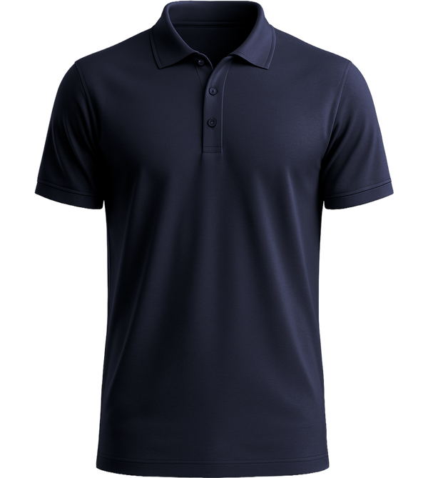 Basic men´s summer polo shirt_MARINE_front
