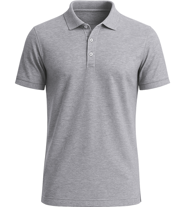 Basic men´s summer polo shirt_ORION GREY II_front