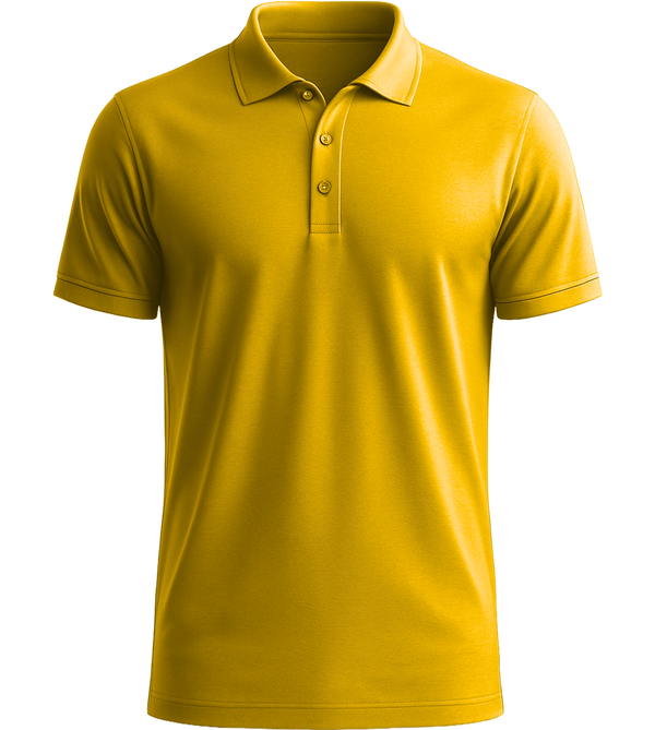 Basic men´s summer polo shirt_YELLOW_front