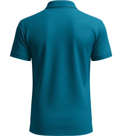 Comfort men´s summer polo shirt_BLUE DUCK_back