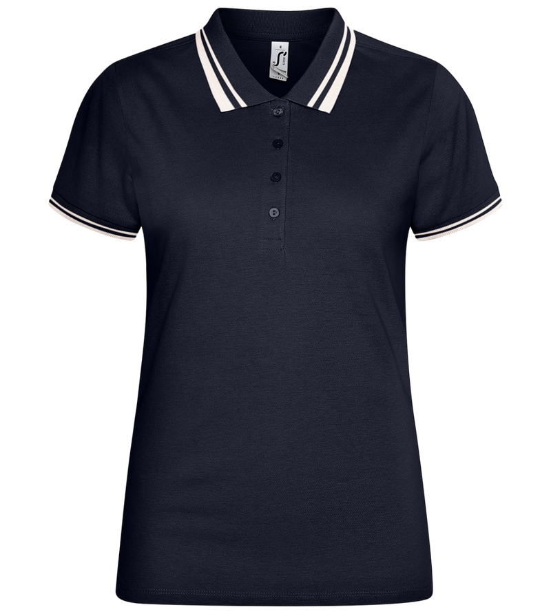 Comfort Women´s contrast polo shirt_FRENCH NAVY/B_front