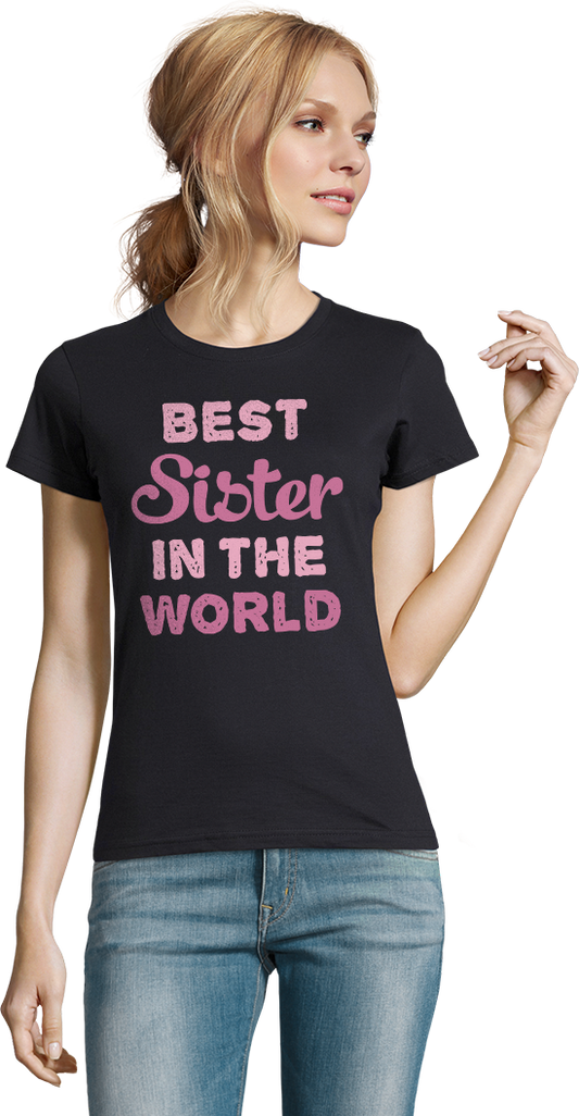 Best Sister in the World Design - Getailleerd dames t-shirt (Premium)