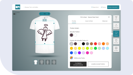 Wie funktioniert das Design-Tool von ShirtUp! Design