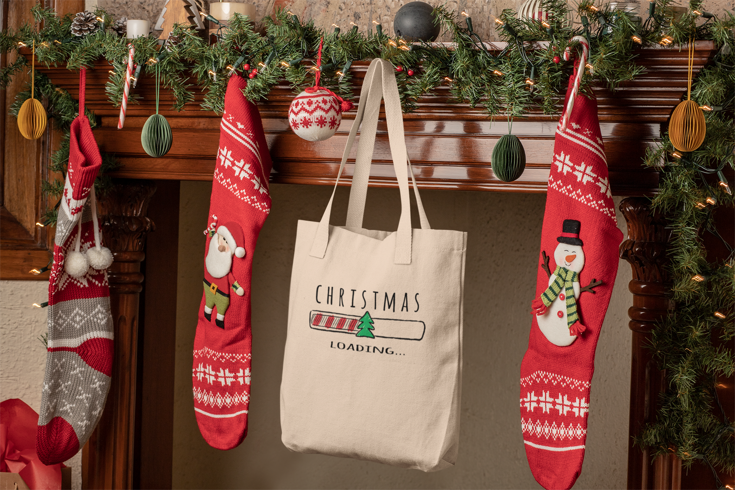 Adventskalender tote bag und geschenktüten