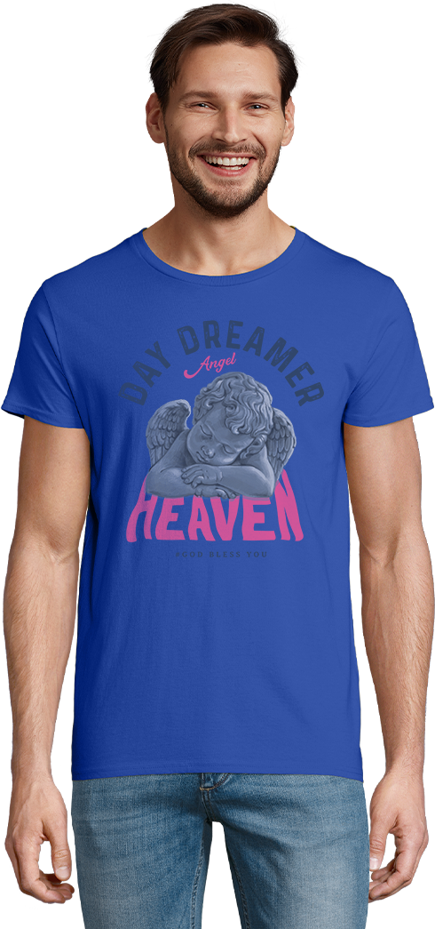 Day Dreamer Angel Design - Basic men's fitted t-shirt