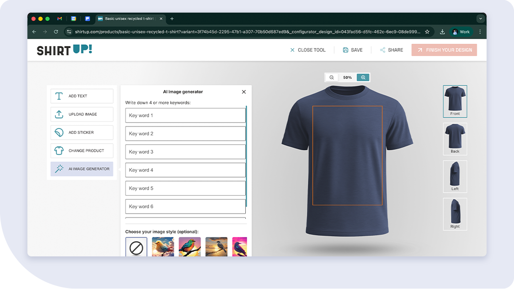 Learn how to use ShirtUp!’s online editor step by step and customize your products in minutes